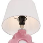PINK GLASS FLOWER ACCENT TABLE LAMP