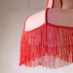PINK AND RED TASSEL EDGE CEILING LIGHT