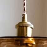 DARK BROWN SQUARED GLASS CEILING LIGHT