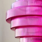 HOT PINK TIERED GLASS EASYFIT CEILING SHADE