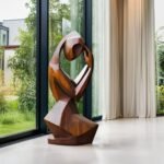 MID CENTURY ABSTRACT SCULPTURE BROWN