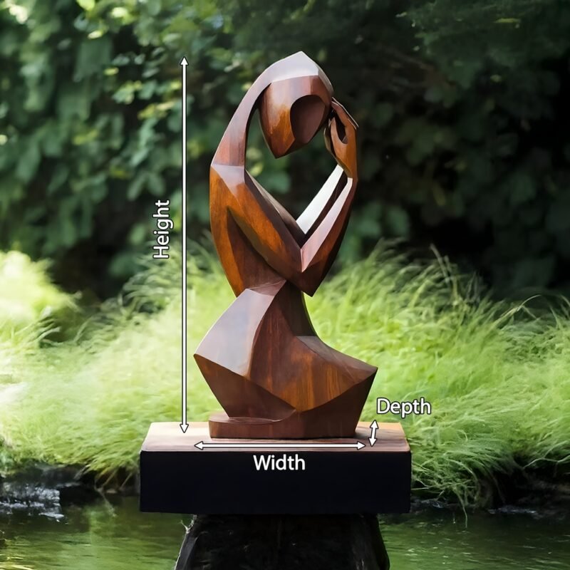 MID CENTURY ABSTRACT SCULPTURE BROWN