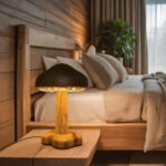 HANDMADE BLACK MUSHROOM TABLE LAMP