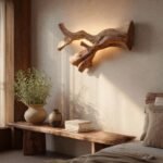 RUSTIC NATURAL WALL LAMP BLACK