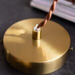 DARK BROWN SQUARED GLASS CEILING LIGHT