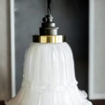 FROSTED WHITE VINTAGE STYLE GLASS EASYFIT CEILING LIGHT