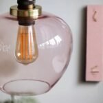 EASYFIT PINK GLASS CEILING LIGHT SHADE