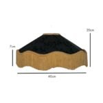 BLACK AND GOLD TASSEL CEILING LIGHT SHADE