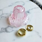 PALE PINK VINTAGE STYLE GLASS EASYFIT CEILING LIGHT SHADE