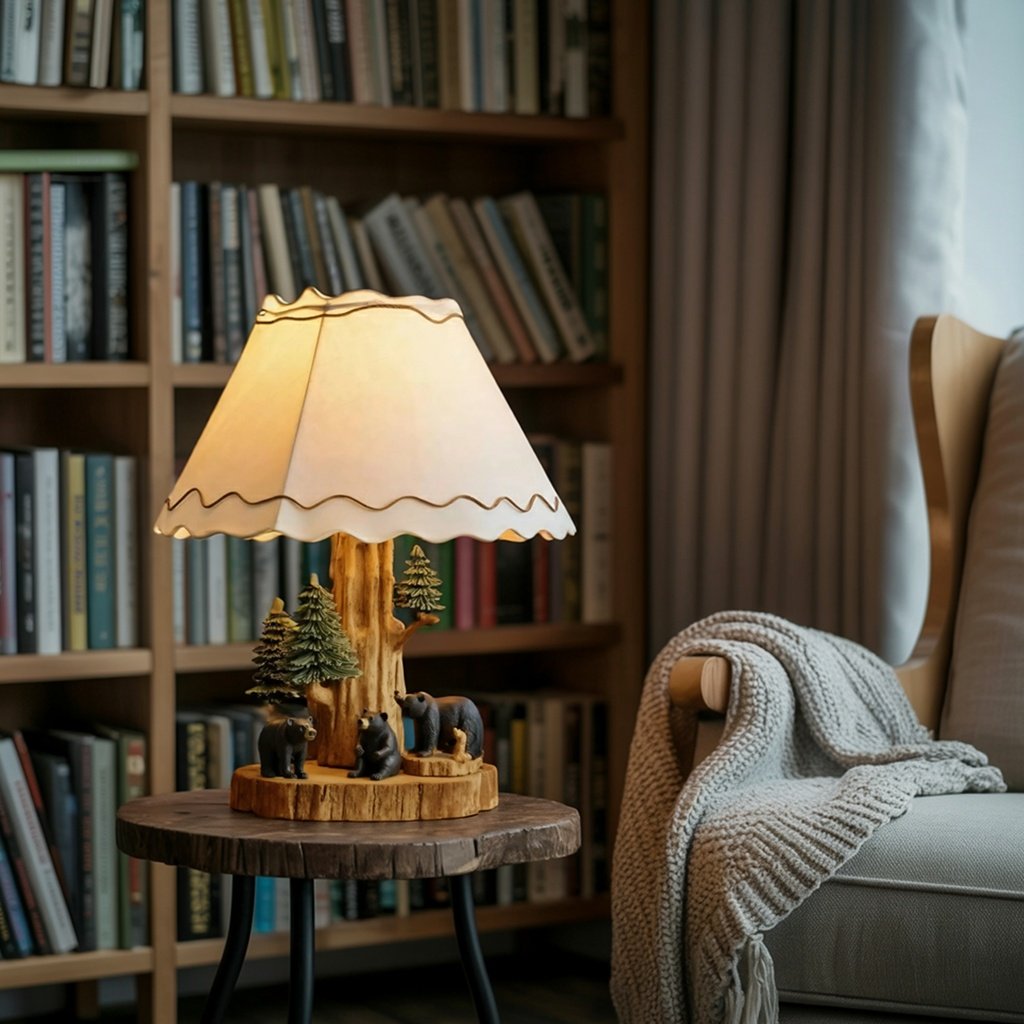 41_rustic_bear_table_5 RUSTIC BEAR TABLE LAMP OAK