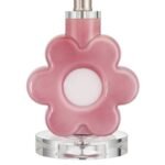 PINK GLASS FLOWER ACCENT TABLE LAMP