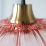 PALE PINK FLOWER GLASS EASYFIT CEILING LIGHT SHADE