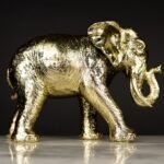 GOLD TEXTURED ELEPHANT FIGURINE