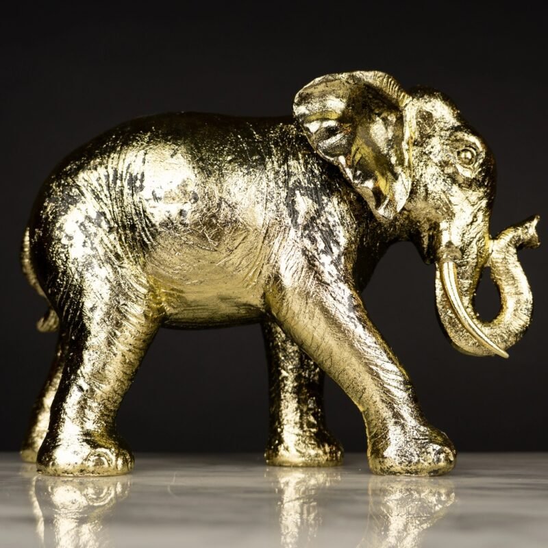 GOLD TEXTURED ELEPHANT FIGURINE