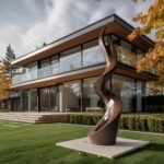 MID CENTURY WALNUT ABSTRACT SCULPTURE