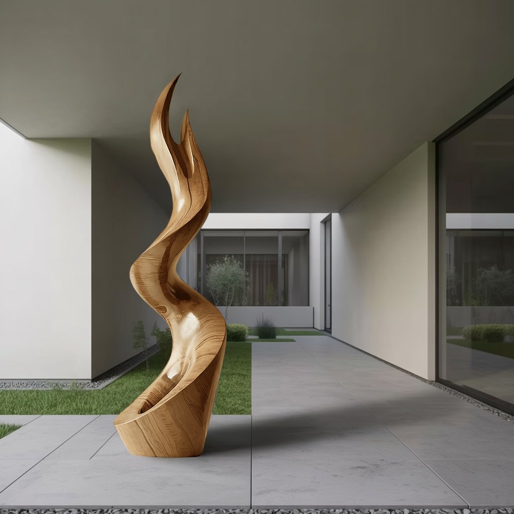 5_mid_century_abstract_5 MID CENTURY OAK ABSTRACT SCULPTURE