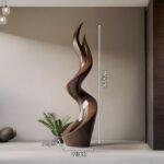 MID CENTURY WALNUT ABSTRACT SCULPTURE