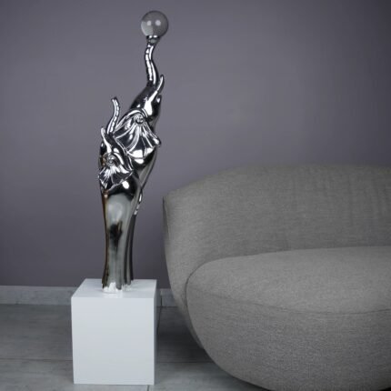 SILVER ELEPHANT CRYSTAL DECOR