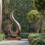 HANDCRAFTED ABSTRACT SCULPTURE BROWN