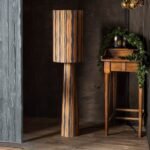 AMBER BLURRED LINE PRINT FLOOR LAMP