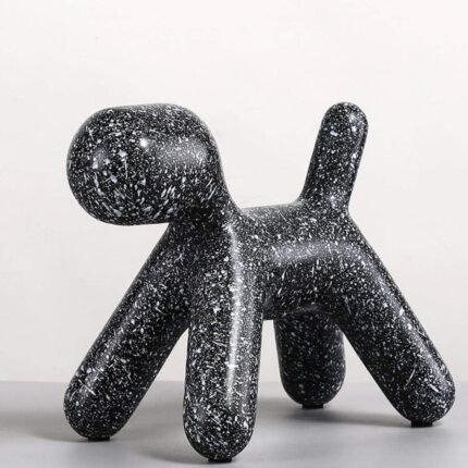 SPECKLED ABSTRACT DOG FIGURINE