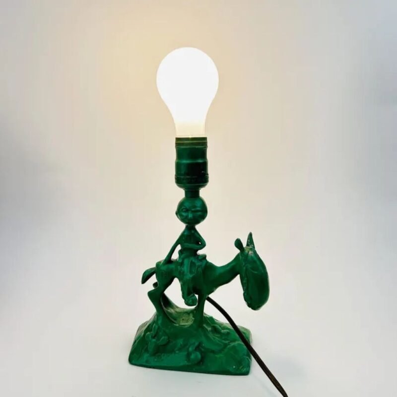 Antique Frankart Nuart Gaucho Cowboy Deco Art Lamp