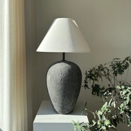 Black Aged Ceramic Table Lamp