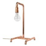Copper Pipe Sculptural Table Lamp