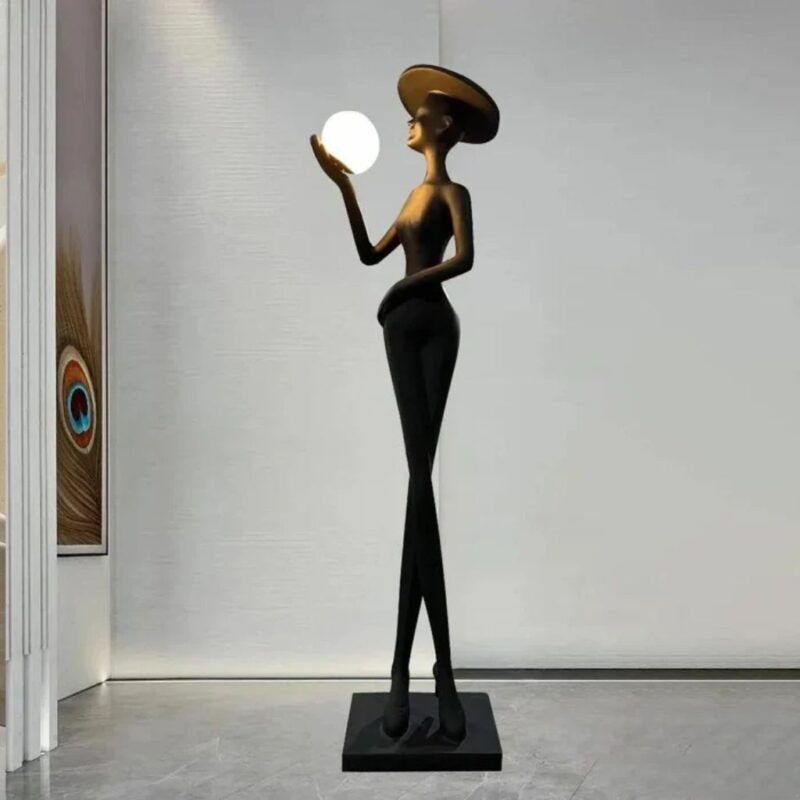 Elegant Lady Sculptural Floor Lamp
