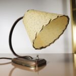 Art Deco Era Metal Curved Desk Lamp