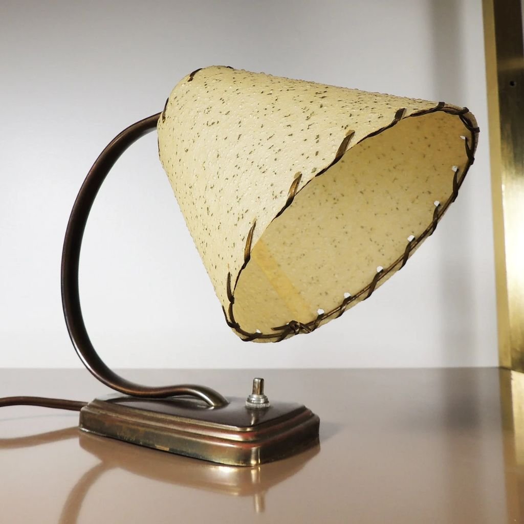 Art Deco Era Metal Curved Desk Lamp Art Deco Era Metal Curved Desk Lamp