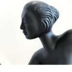 Art Deco Frank Art Style Dancing Woman Holding a Sphere