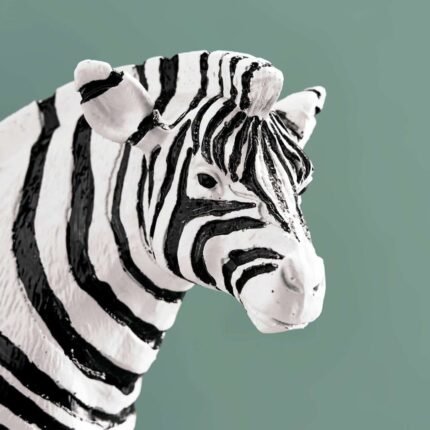 Candleholder Zebra Hand Painted Animal Sculpture