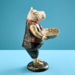 Card Holder Hippopotamus Animal Sculpture