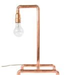 Copper Pipe Sculptural Table Lamp