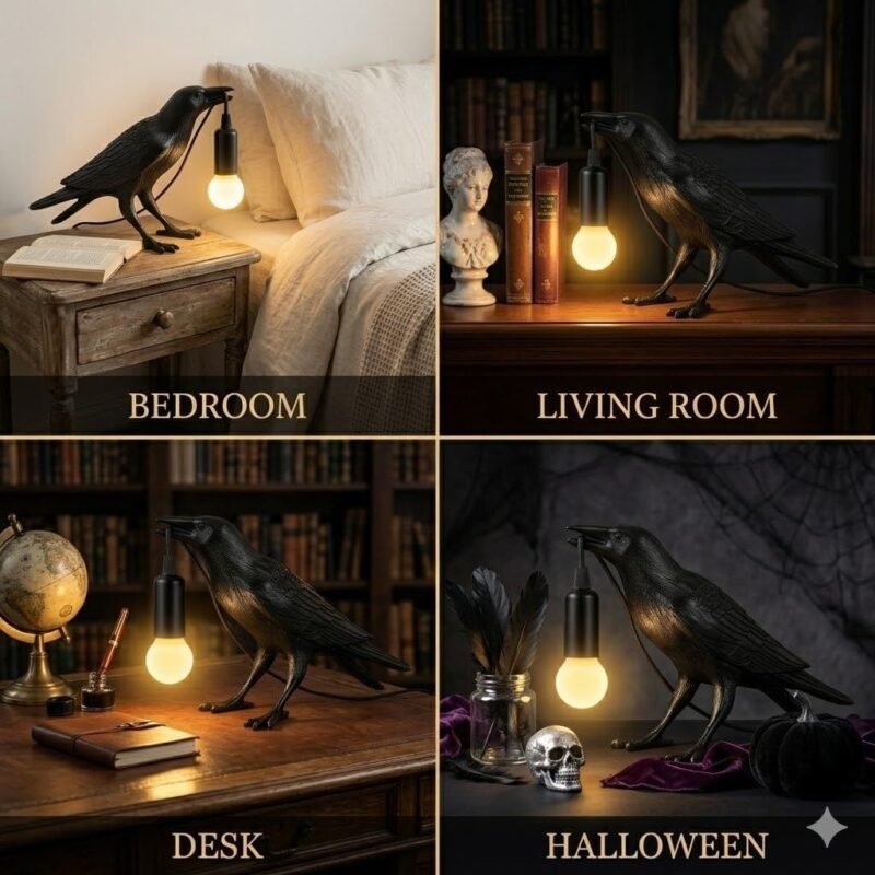 Crow Bird Table Lamp