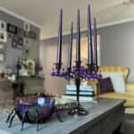 Candelabra with 5 Crystals Art Sculptures