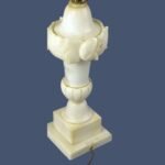 Antique Neoclassical Hand Carved Italian Marble Table Lamp