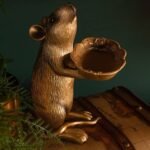 Gold Rat Animal Sculpture
