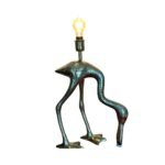 Brass Spoonbill Bird Sculpture