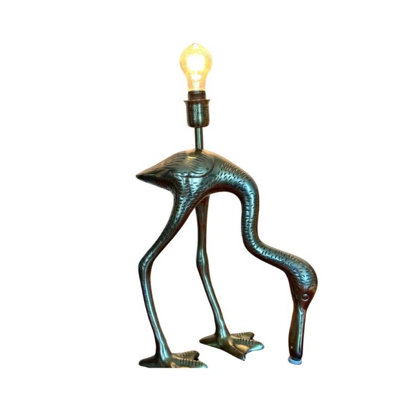 Brass Spoonbill Bird Sculpture