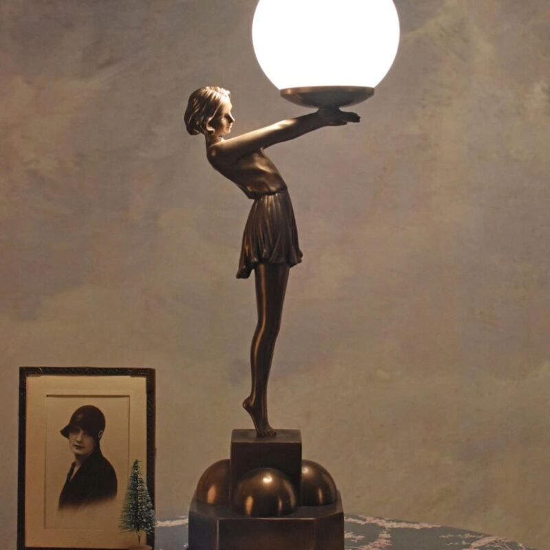 Dancer Woman Sculptural Table Lamp