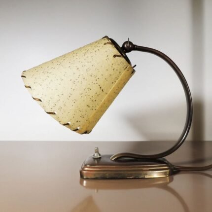 Art Deco Era Metal Curved Desk Lamp