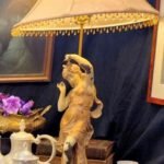 Art Nouveau Spelter Novelty Table Lamp