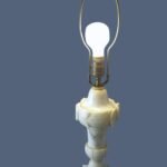 Antique Neoclassical Hand Carved Italian Marble Table Lamp