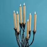 Candlestick Roots Black Aluminum Art Sculpture