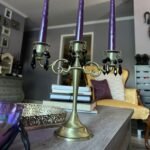 Candelabra with 5 Crystals Art Sculptures