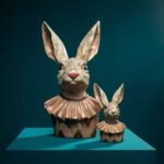 Rabbit Heinz Apricot Gold Animal Sculpture