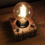 Edison Steampunk Wooden Table Lamp