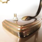 Art Deco Era Metal Curved Desk Lamp